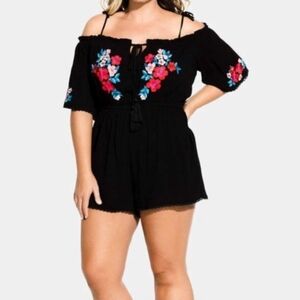 City Chic Floral Romper Playsuit or Coverup Plus Size 20 NWT